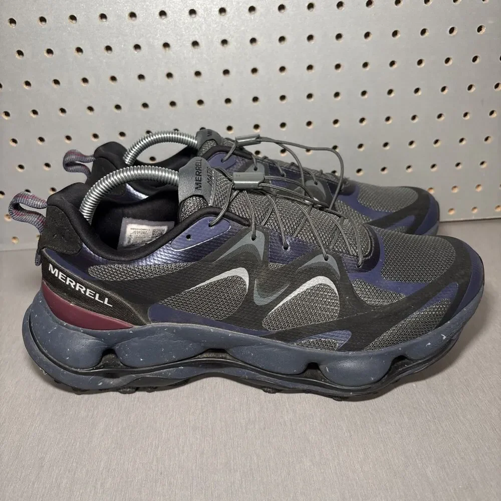 Merrell Speed Arc Matis Hiking Shoes Mens 10.5 Black Purple Blue Vibram Sneakers
